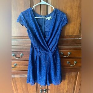 Francesca’s Blue Lace Romper